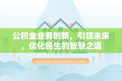 合阳公积金业务创新，引领未来，优化民生的智慧之道