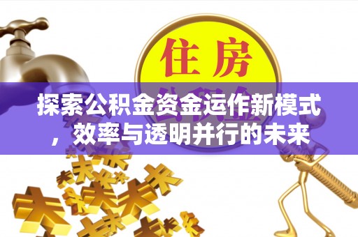 孝南探索公积金资金运作新模式，效率与透明并行的未来