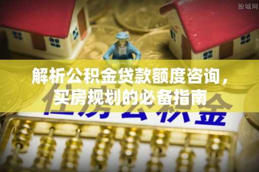 望谟解析公积金贷款额度咨询，买房规划的必备指南