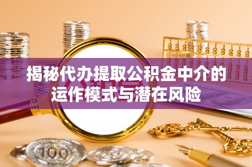 高邮揭秘代办提取公积金中介的运作模式与潜在风险