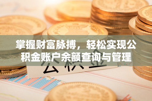 台儿庄掌握财富脉搏，轻松实现公积金账户余额查询与管理