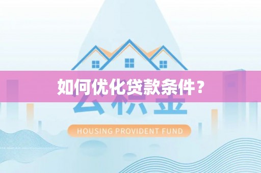 芦山如何优化贷款条件？