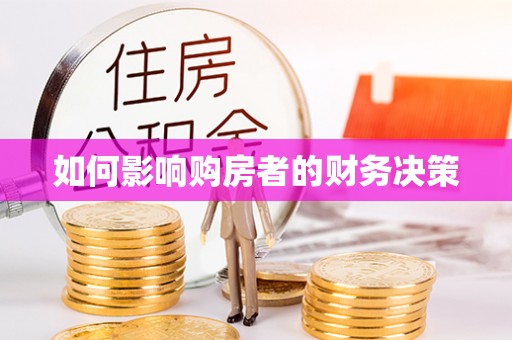 贵南如何影响购房者的财务决策