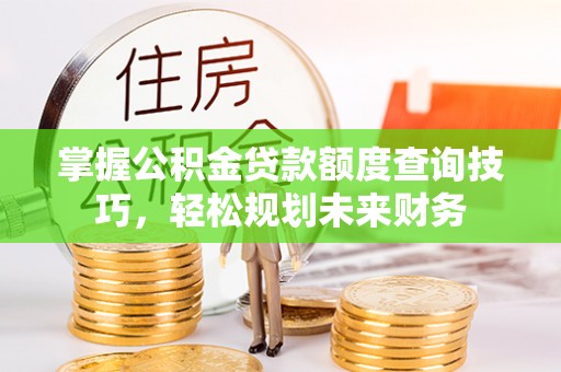 阳谷掌握公积金贷款额度查询技巧，轻松规划未来财务