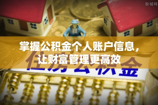池上掌握公积金个人账户信息，让财富管理更高效