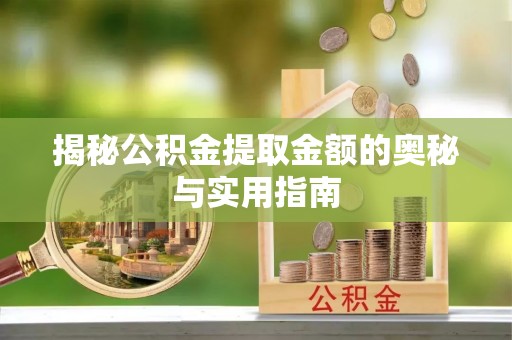 宜昌揭秘公积金提取金额的奥秘与实用指南