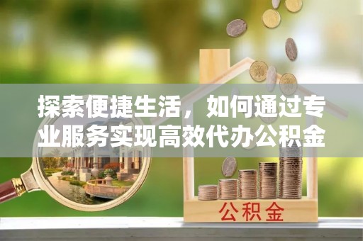 平台探索便捷生活，如何通过专业服务实现高效代办公积金提取