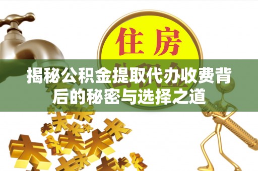 崇明揭秘公积金提取代办收费背后的秘密与选择之道