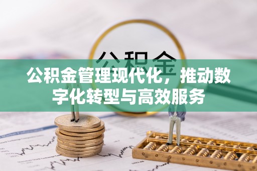 织金公积金管理现代化，推动数字化转型与高效服务