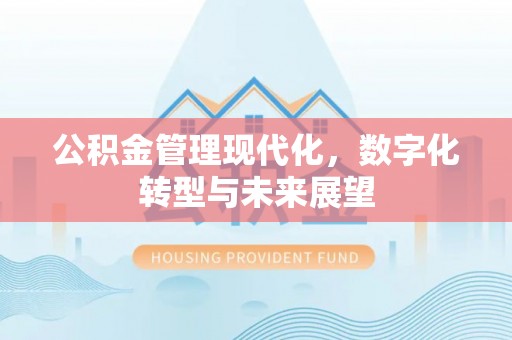 雾峰公积金管理现代化，数字化转型与未来展望