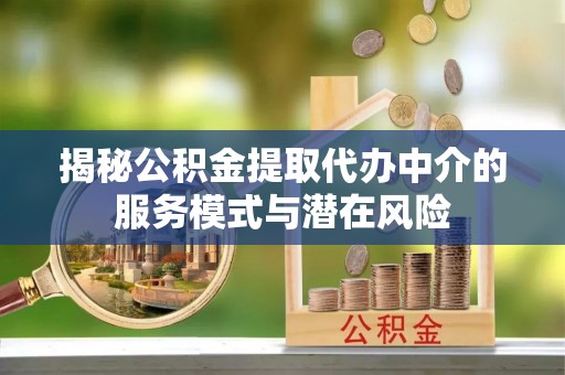 翁源揭秘公积金提取代办中介的服务模式与潜在风险