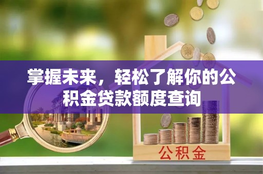 蒙自掌握未来，轻松了解你的公积金贷款额度查询