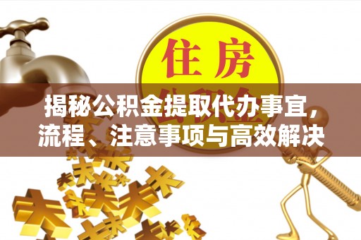 蒙自揭秘公积金提取代办事宜，流程、注意事项与高效解决方案
