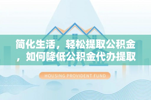 亭湖简化生活，轻松提取公积金，如何降低公积金代办提取的费用？