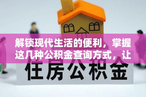 金城解锁现代生活的便利，掌握这几种公积金查询方式，让理财更轻松