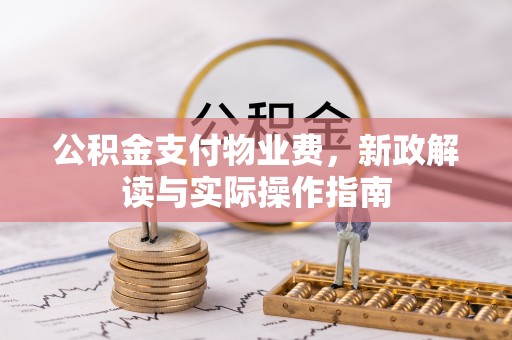 东宝公积金支付物业费，新政解读与实际操作指南