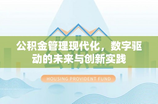 织金公积金管理现代化，数字驱动的未来与创新实践