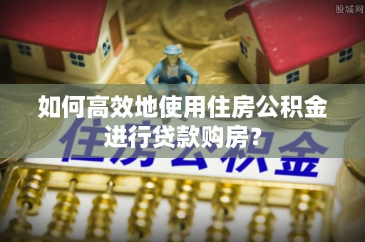 龟山如何高效地使用住房公积金进行贷款购房？